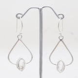 925 Silver Herkimer Quartz Earrings