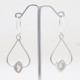 925 Silver Herkimer Quartz Earrings