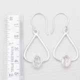 925 Silver Herkimer Quartz Earrings