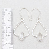 925 Silver Herkimer Quartz Earrings