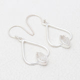 925 Silver Herkimer Quartz Earrings