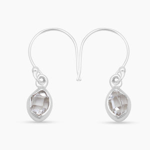 925 Sterling Silver Herkimer Quartz Earrings