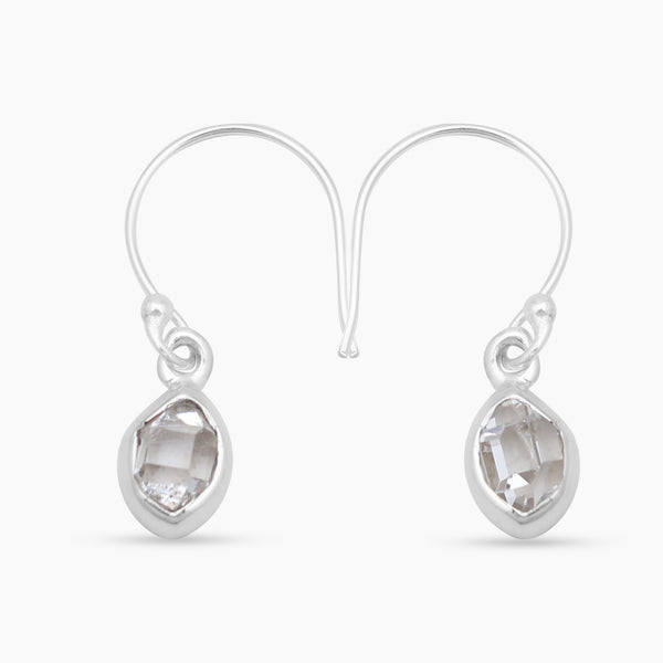 925 Sterling Silver Herkimer Quartz Earrings