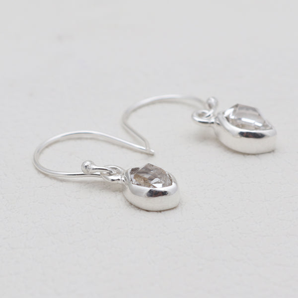 925 Sterling Silver Herkimer Quartz Earrings