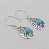 Mexican Turquoise Sterling Silver Earrings