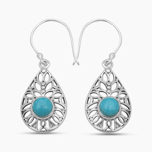 Mexican Turquoise Sterling Silver Earrings