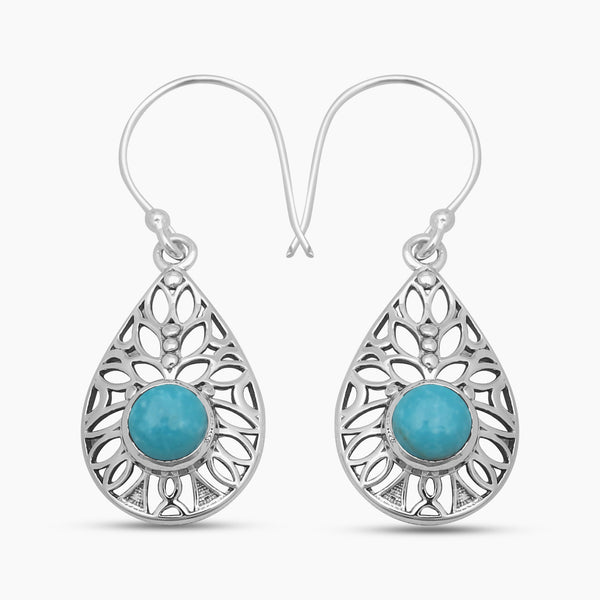 Mexican Turquoise Sterling Silver Earrings