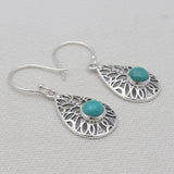 Mexican Turquoise Sterling Silver Earrings