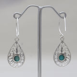 Mexican Turquoise Sterling Silver Earrings