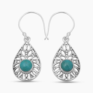 Mexican Turquoise Sterling Silver Earrings