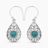 Mexican Turquoise Sterling Silver Earrings