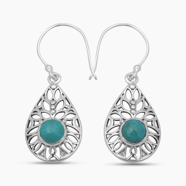 Mexican Turquoise Sterling Silver Earrings