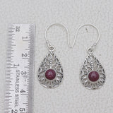 925 Starling Silver Ruby Earring