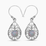 925 Sterling Silver Ruby Earrings