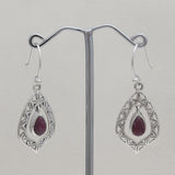 925 Silver Ruby Earring