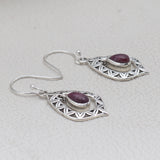 925 Silver Ruby Earring