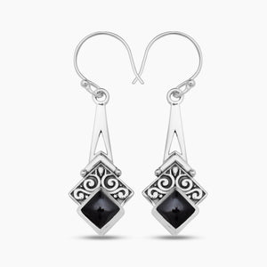 925 Silver Black Onyx Earrings