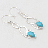 Mexican Turquoise Silver Earrings
