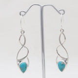Mexican Turquoise Silver Earrings