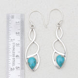 Mexican Turquoise Silver Earrings