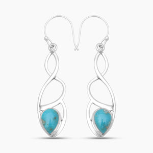 Mexican Turquoise Silver Earrings