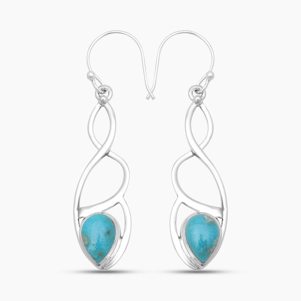 Mexican Turquoise Silver Earrings