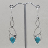 Mexican Turquoise Silver Earrings