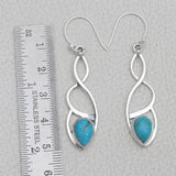 Mexican Turquoise Silver Earrings