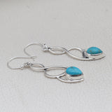 Mexican Turquoise Silver Earrings