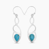 Mexican Turquoise Silver Earrings