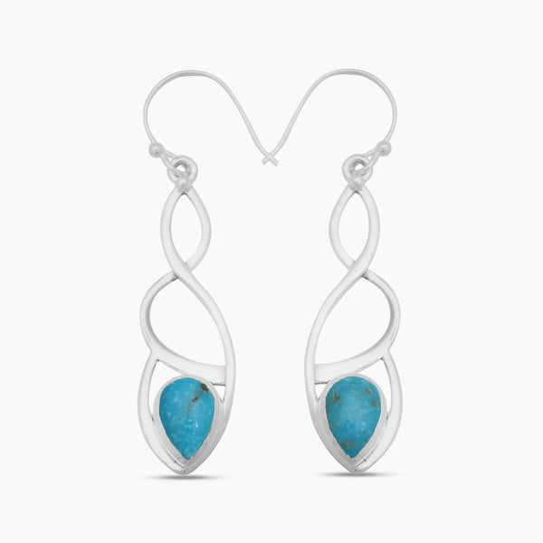 Mexican Turquoise Silver Earrings