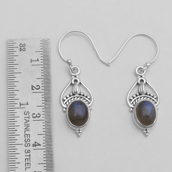 925 Silver Labradorite Earrings