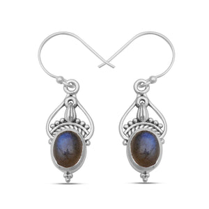 925 Silver Labradorite Earrings