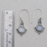 925 Silver Rainbow Moonstone Earring