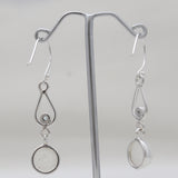Black Onyx & Topaz Silver Drop Earrings