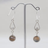 Abalone Shell Silver Drop Earrings