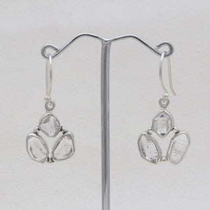 925 Sterling Silver Herkimer Quartz Earrings