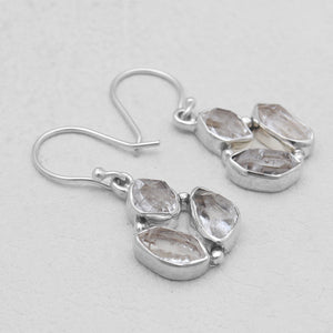 925 Sterling Silver Herkimer Quartz Earrings