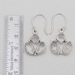 925 Sterling Silver Herkimer Quartz Earrings