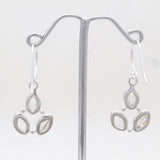 925 Sterling Silver Herkimer Quartz Earrings