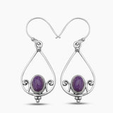 925 Silver Charoite Earrings