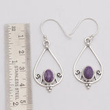 925 Silver Charoite Earring