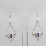 925 Silver Charoite Earring