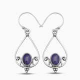 925 Silver Charoite Earrings