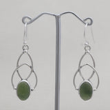 925 Silver Nephrite Jade Earring