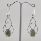 925 Silver Nephrite Jade Earring