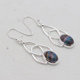 925 Silver Nephrite Jade Earrings