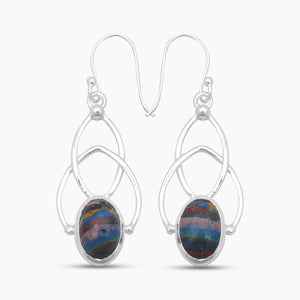 925 Silver Nephrite Jade Earrings