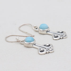 Larimar Silver Earrings