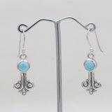 Larimar Silver Earrings